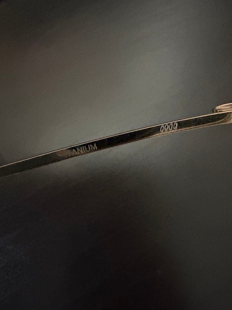 (美品)999.9フレームメガネ　ZEISSカールツァイスレンズ度入り