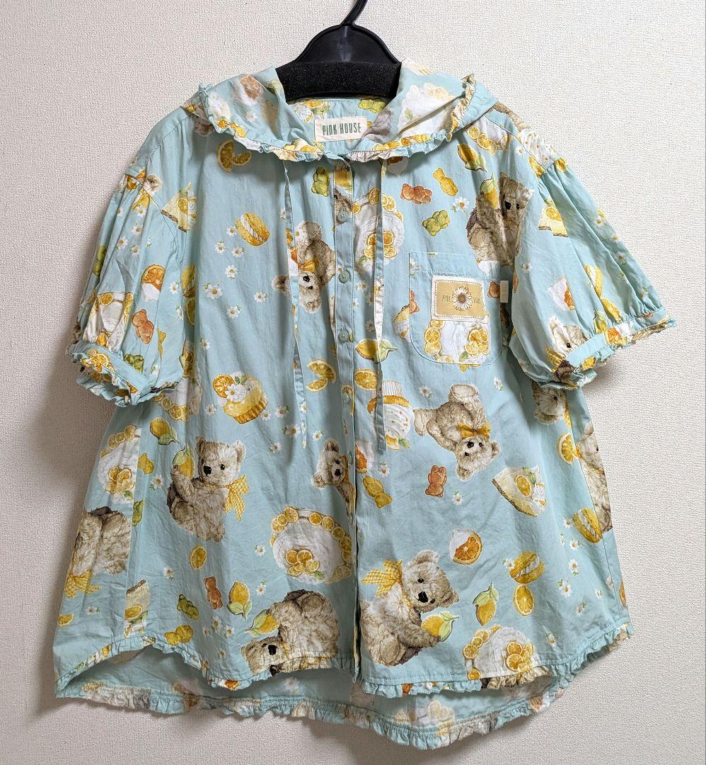 お値下ピンクハウス2024年ハニーレモンテディ　スカートとブラウスセット　ミント