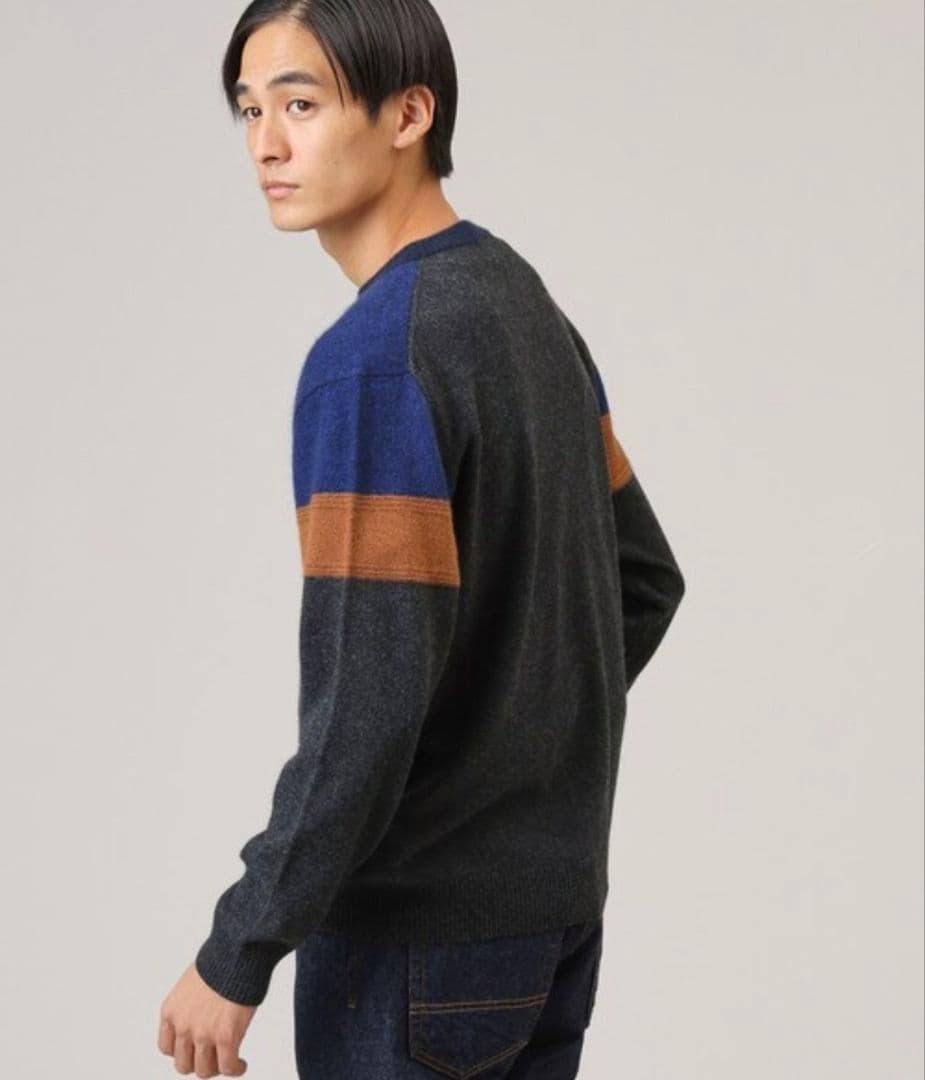 タケオキクチ　【カシミヤ】フルカシ パネル柄 ニット