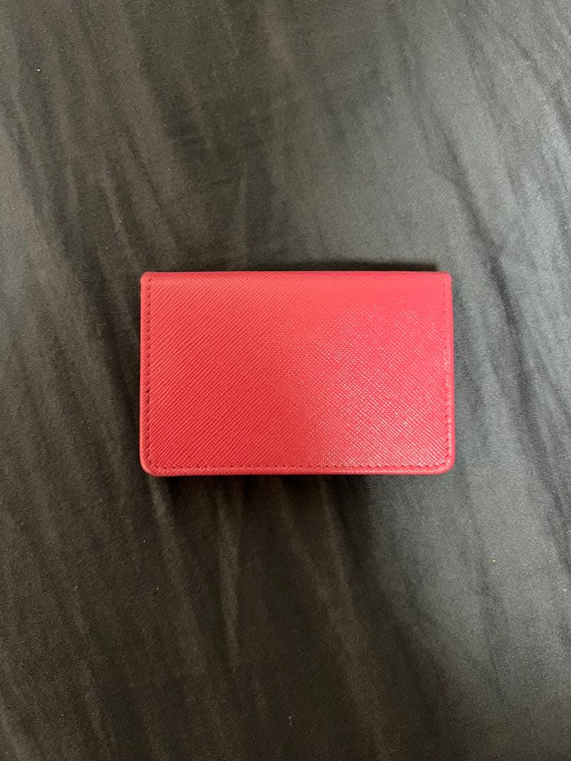 PRADA レザー 名刺入れ ピンク