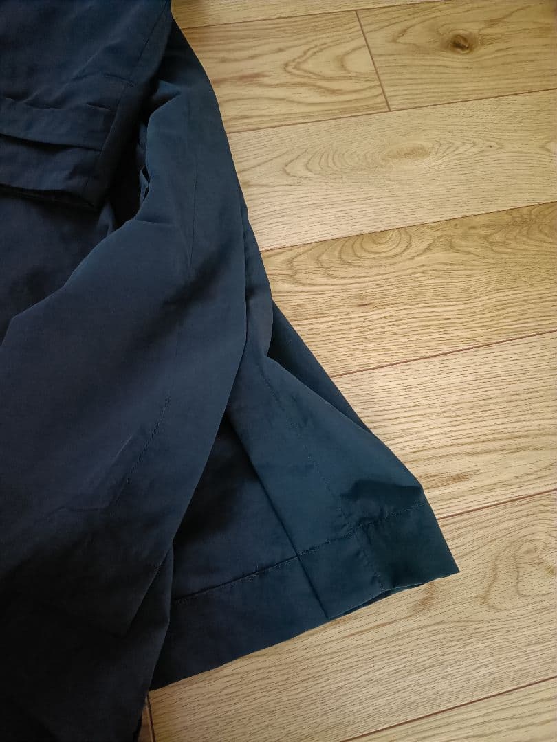 週末値下げ　完売　Aラインナイロンコート harukaさんコラボ　ネイビー　38