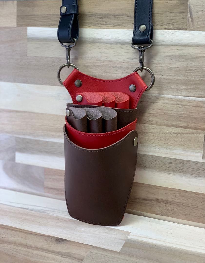 シザーケース　美容師　理容師　トリマー　美容関係　本革