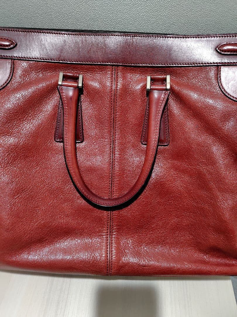 【希少品】万双トートブリーフ　ボルドー