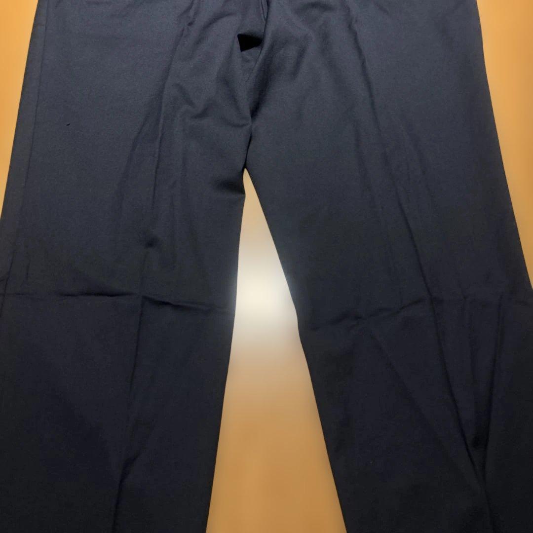 Ralph Lauren タック入りワイドスラックス ウールギャバジン ネイビー