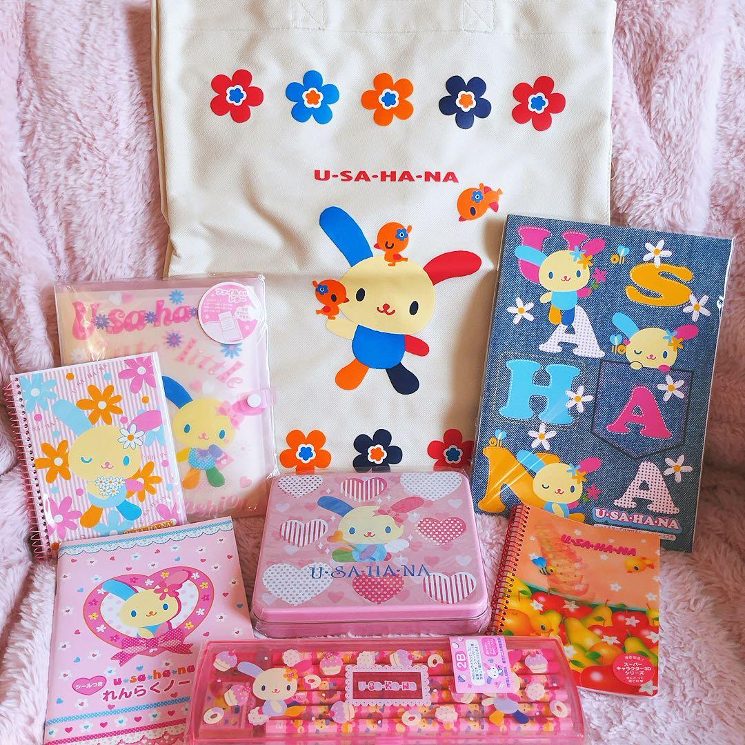 希少レア　ウサハナ　平成レトロ　グッズまとめ売り　バッグ　レターセット　サンリオ