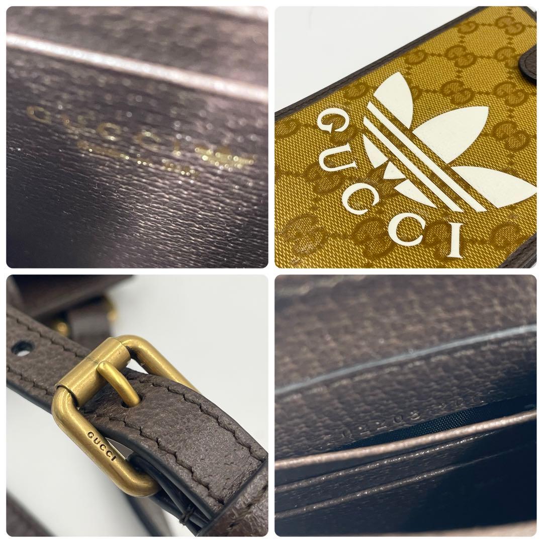 【未使用級】グッチ×アディダス 限定コラボ GGクリスタル フォーンショルダー