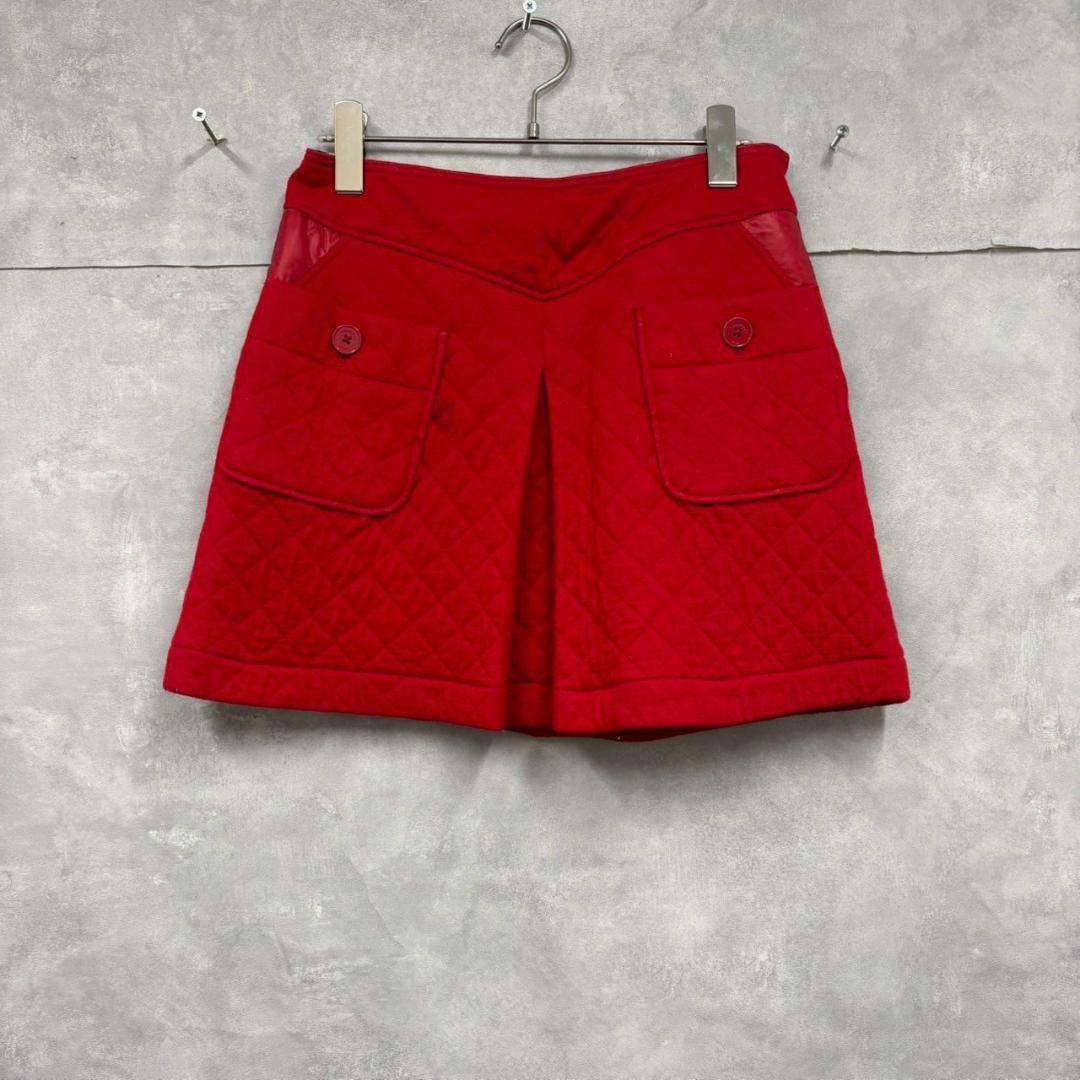 Burberry GOLF センタープリーツ　キルティングスカート N2553