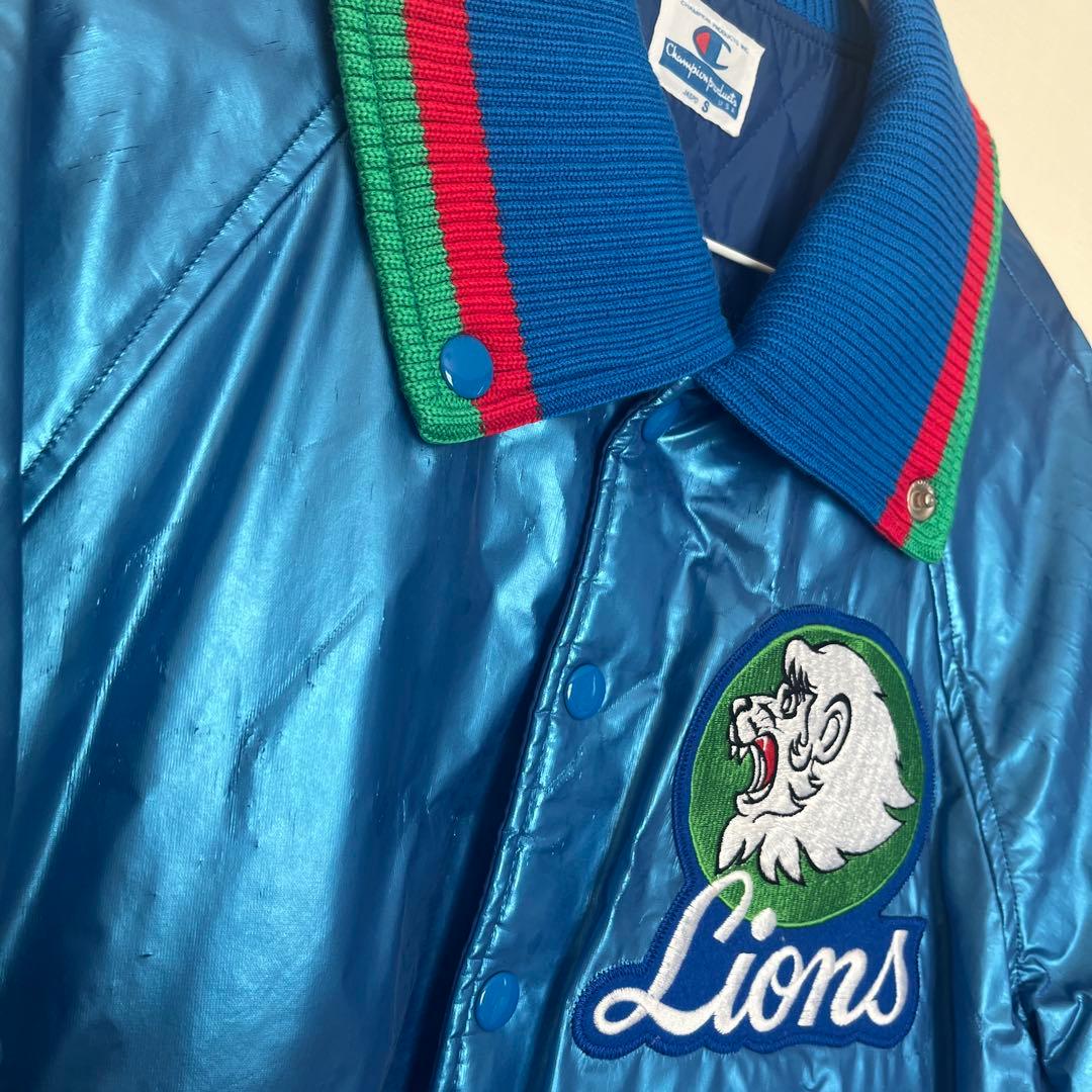 ライオンズ ボンバージャケット 青