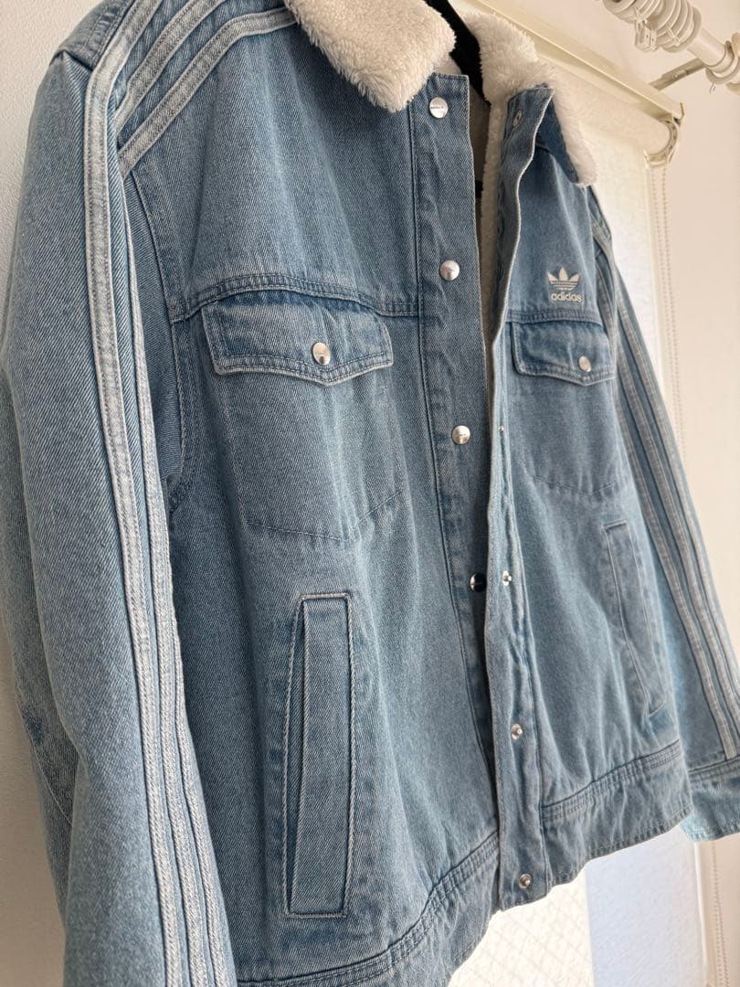 美品　アディダスオリジナルス　デニムジャケット　ボアジャケット