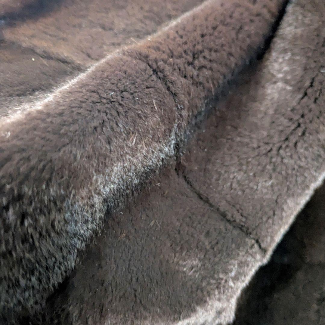 ホワイトベアー ミンクファー リバーシブル ロングコート 襟袖ファー付