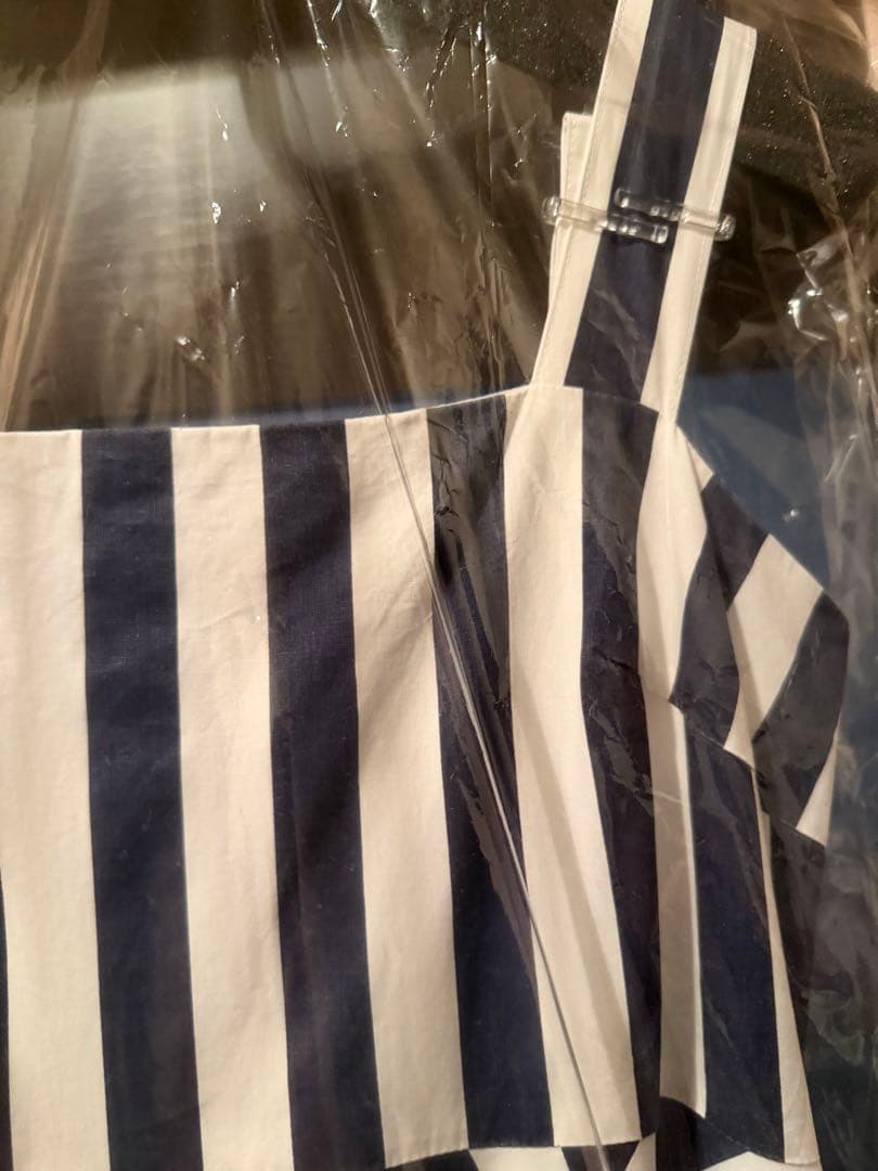 ぽ*ず様 オブリ ワンピース S ストライプ ロングワンピース