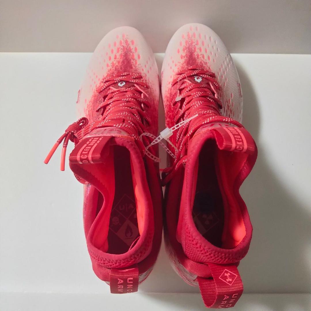 UNDER ARMOURアンダーアーマー アメフトスパイク29.5 レッド