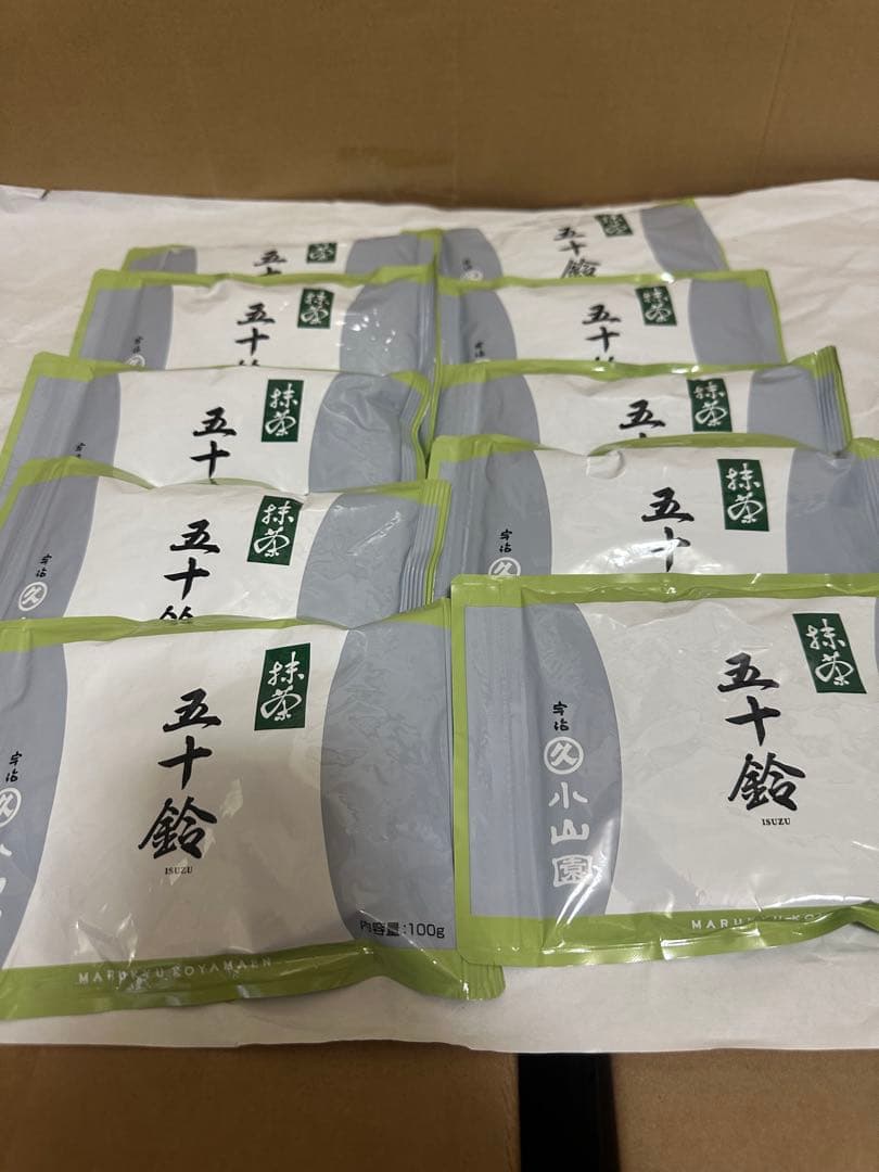 【正規品】 UJI MATCHA宇治抹茶　丸久小山園　五十鈴100g 10袋