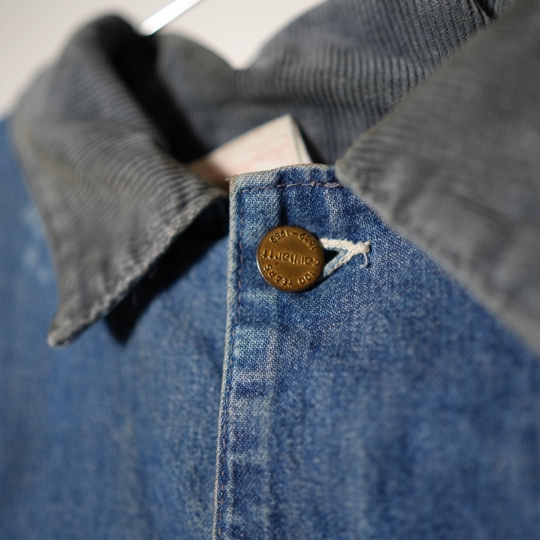 80-90s 星タグ USA製 デニム カーハート チョアジャケット ダック