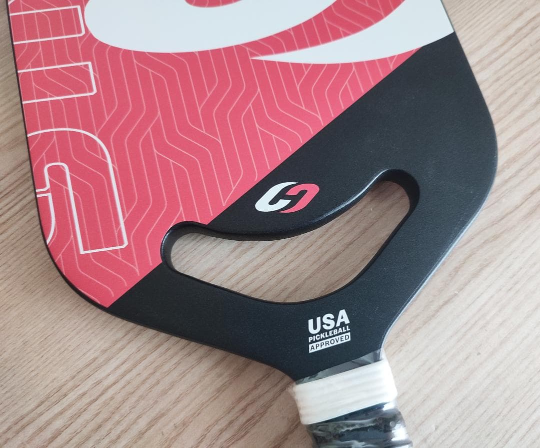 ピックルボール パドル SINSHAM カーボンファイバー エッジレス 赤い