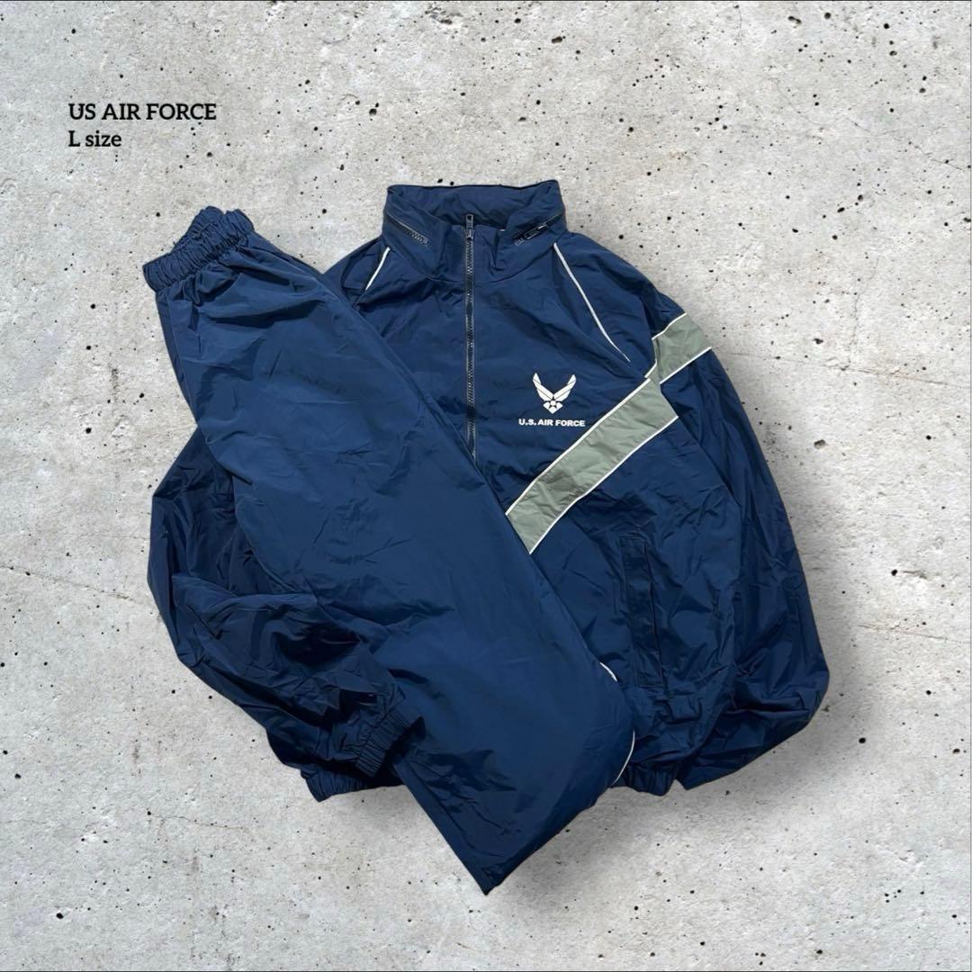 希少US AIR FORCE トレーニングジャケット セットアップ米軍実物 空軍