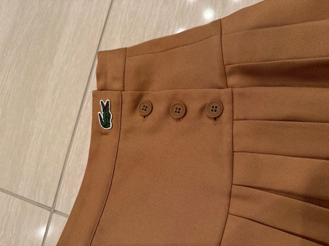 美品 LACOSTE ラコステ ウエストボタンテニススカート S