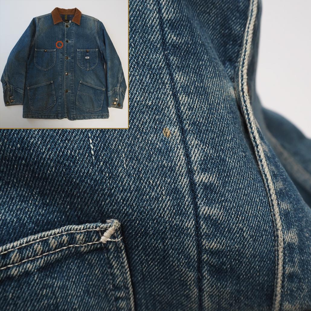 80s 日本製 Lee 81-LJ 70s復刻 襟コーデュロイデニムカバーオール