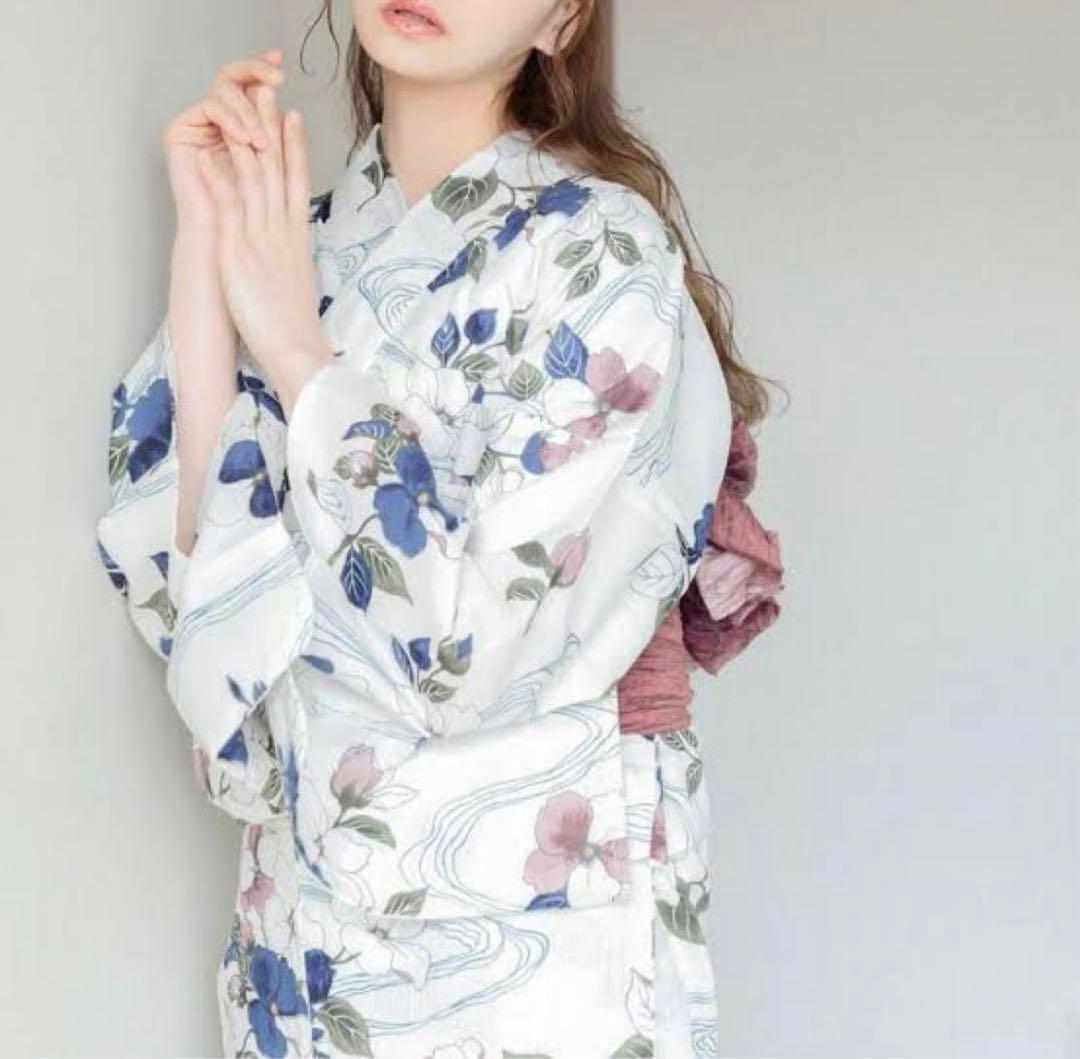 完売品　Dita 浴衣　花鳥風月　浴衣・帯・下駄・着付け・髪飾り　5点セット