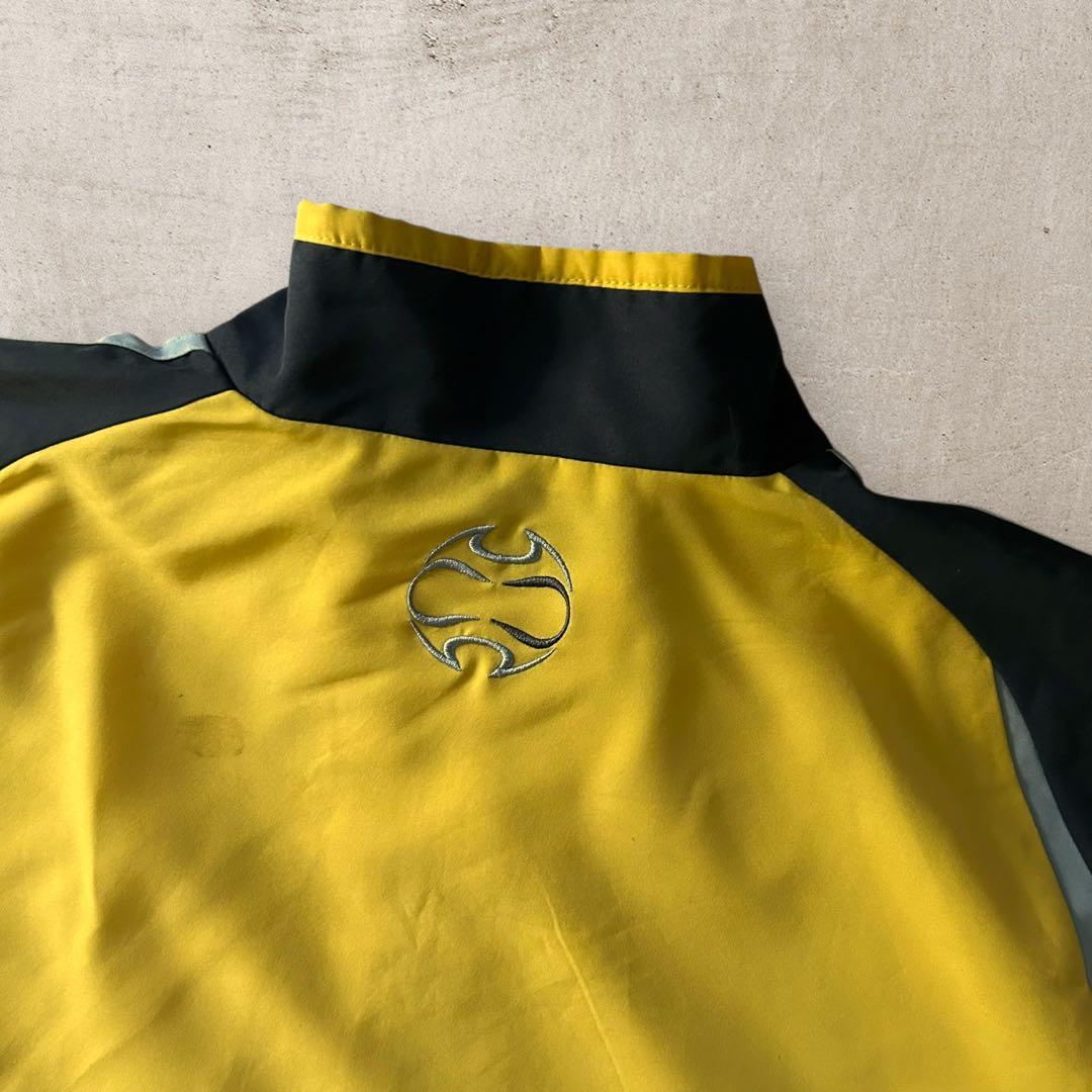 希少adidasアディダスARIS FCナイロンジャケットドローコード刺繍ロゴ