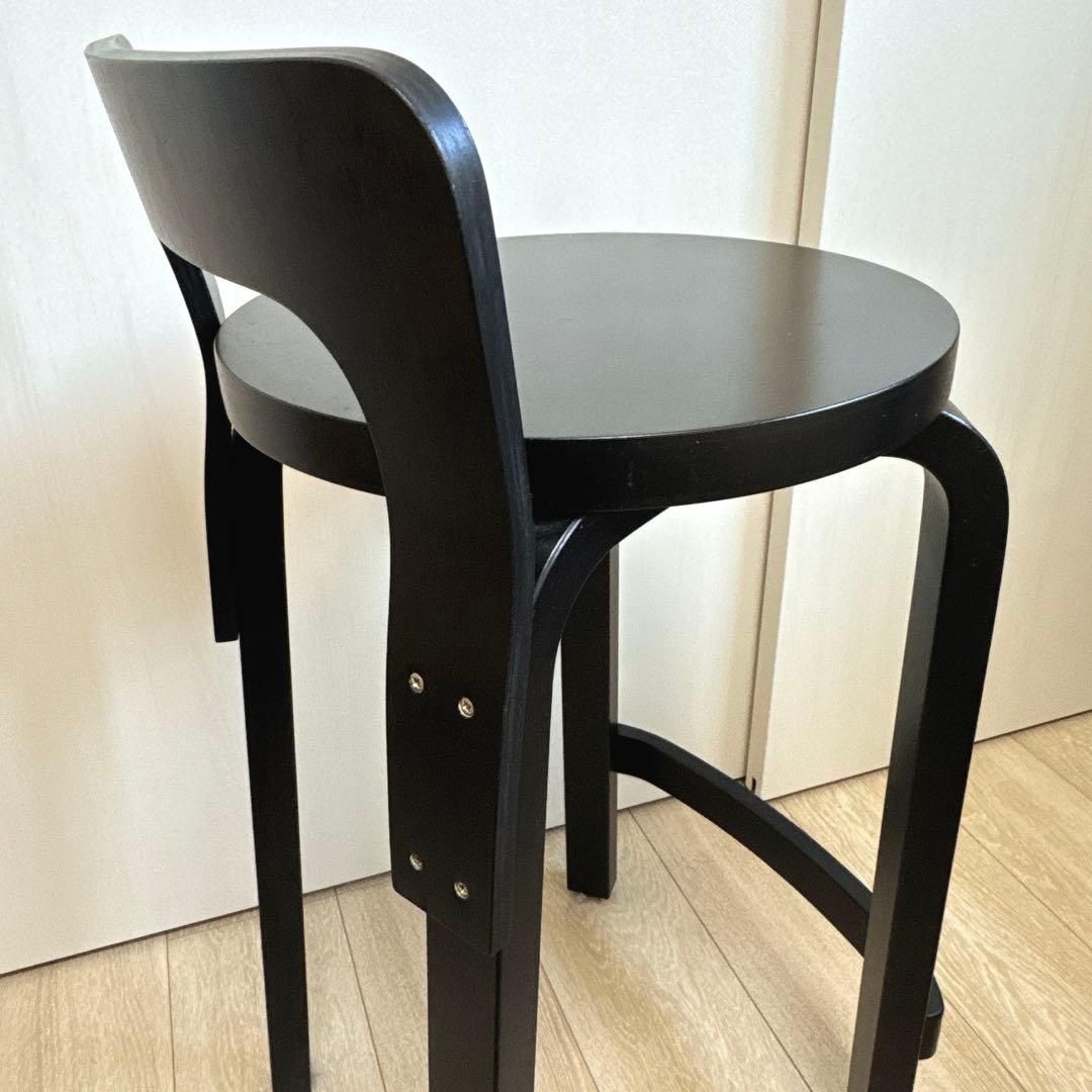 美品❗️artek k65 ハイチェア ブラックラッカー/定価¥100,100❗️