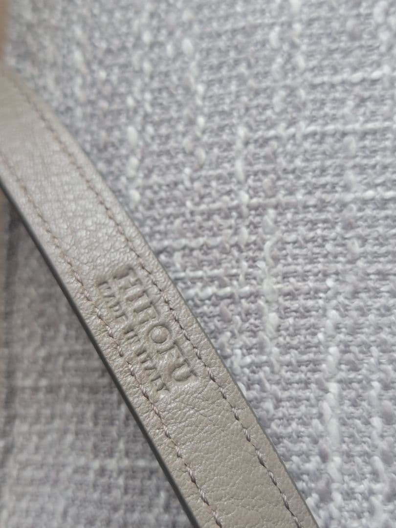 【新品未使用】HIROFU 2WAYバッグ グレー シボ革【希少】