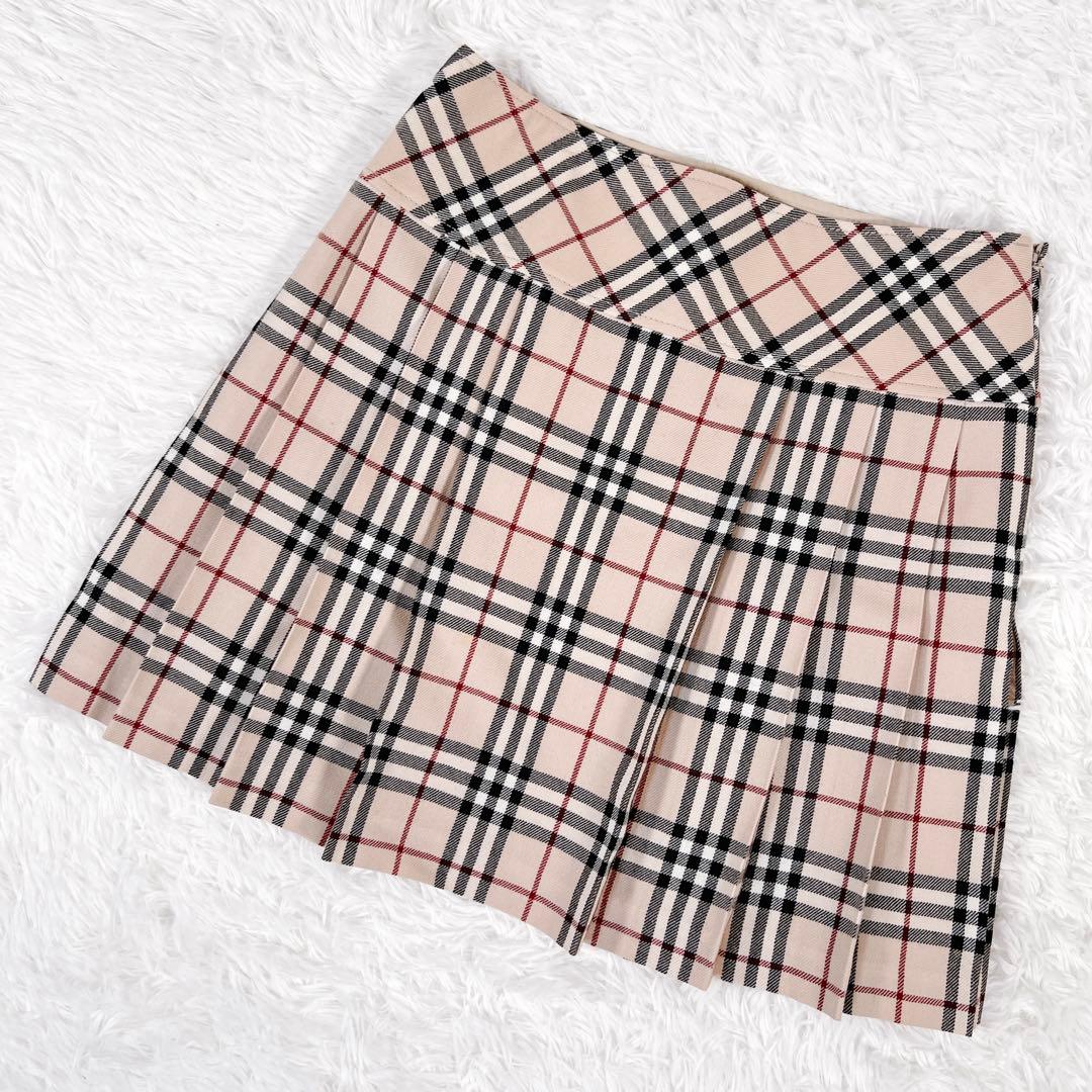 バーバリーブルーレーベル ノバチェック プリーツ ミニスカート 安室奈美恵さん