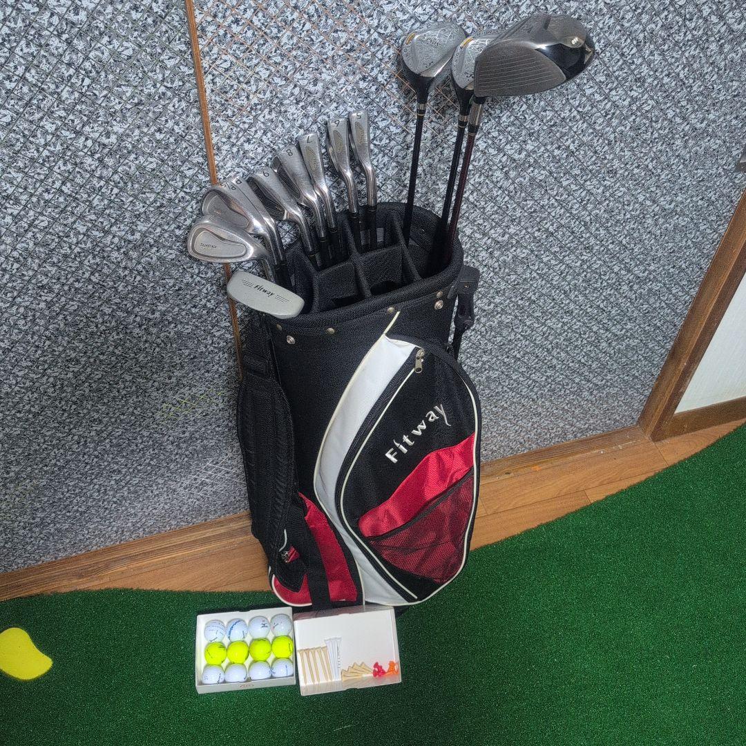 ゴルフ始める方にぴったり！クラブ12本とキャディーバッグセット　フレックスS