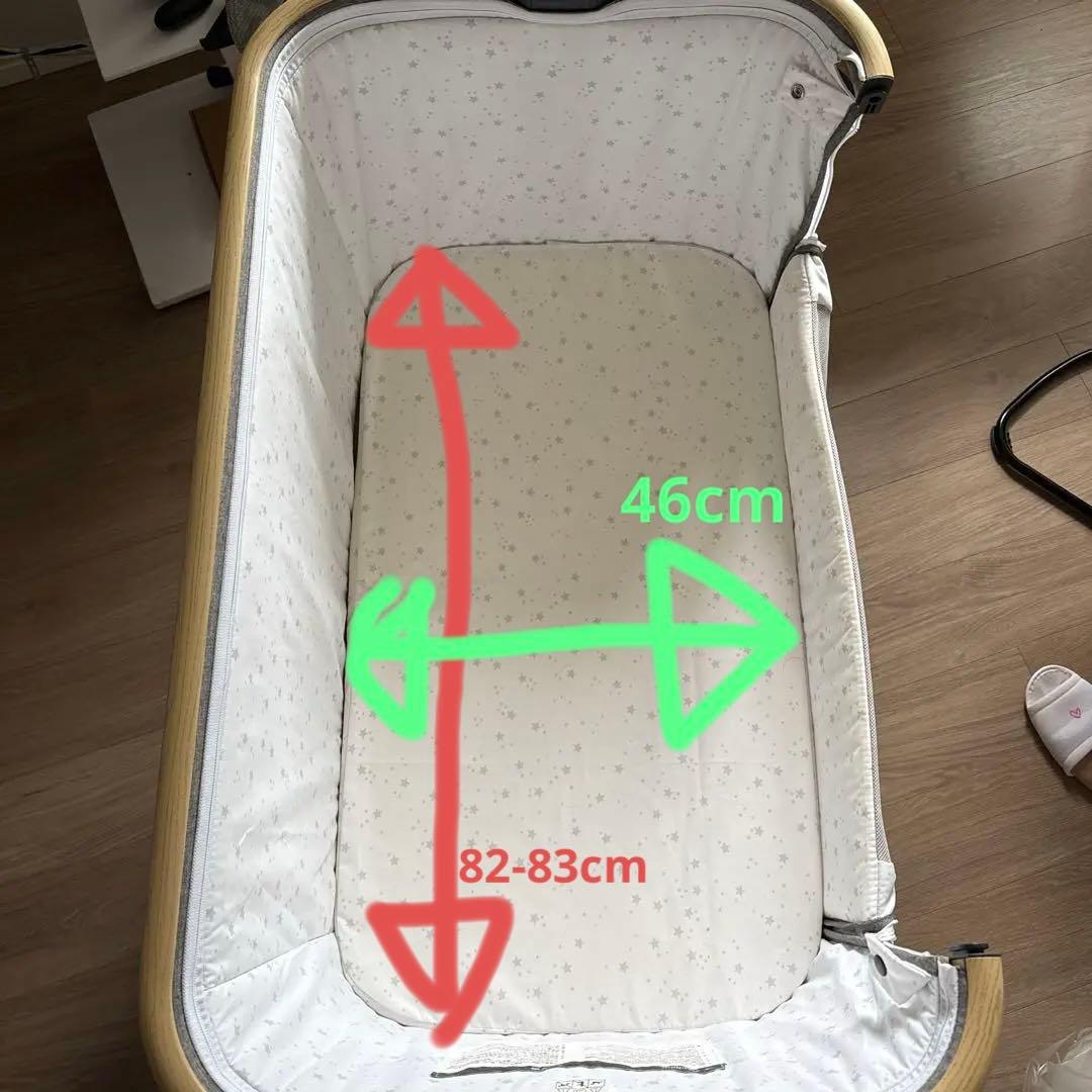 美品 ベビーベッド HZDMJ グレー 楽天ベビーベッド部門No.1