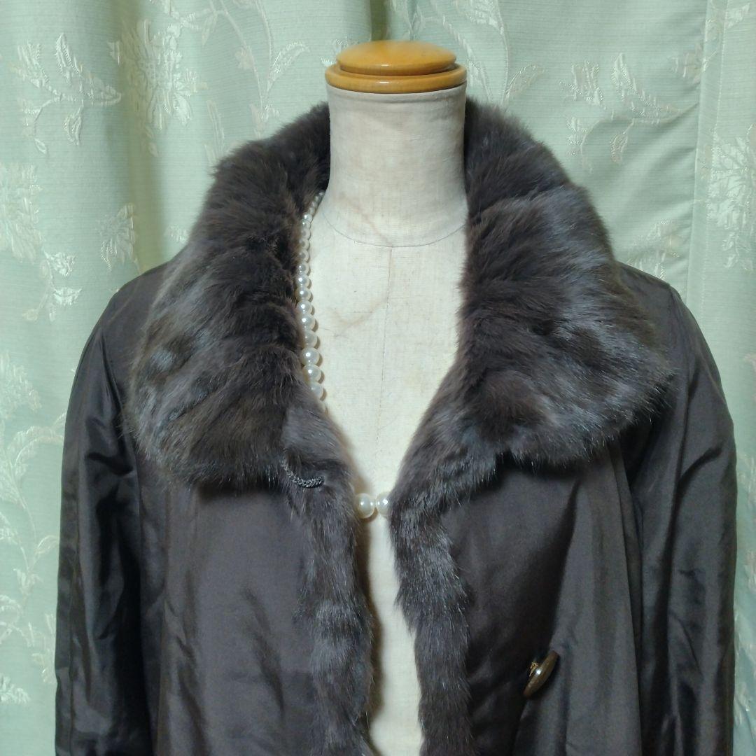 美品✩アルティマ✩リバーシブル✩柔らかいブラウン系✩ファーコート✩ロシアンリス