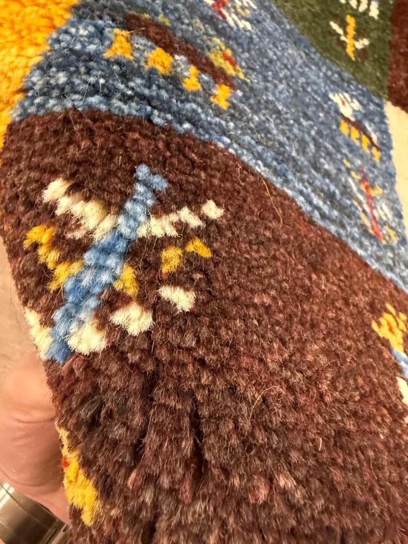 120x42cm ペルシャギャッベ ランナー (ギャベ) ペルシャ絨毯 ギャッベ