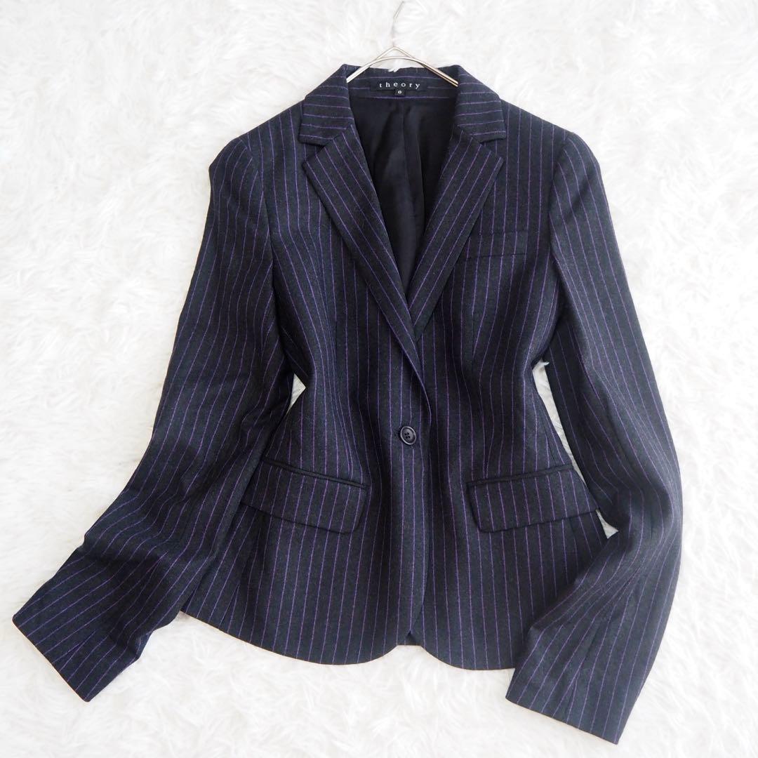 極美品 セオリー スーツセットアップ 上下 テーラードジャケット スカート