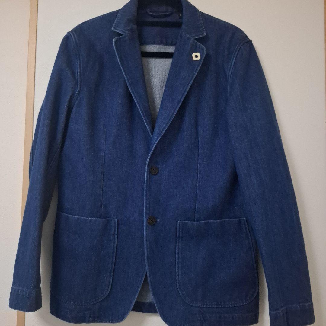 LARDINI デニムブルー テーラードジャケット Mサイズ