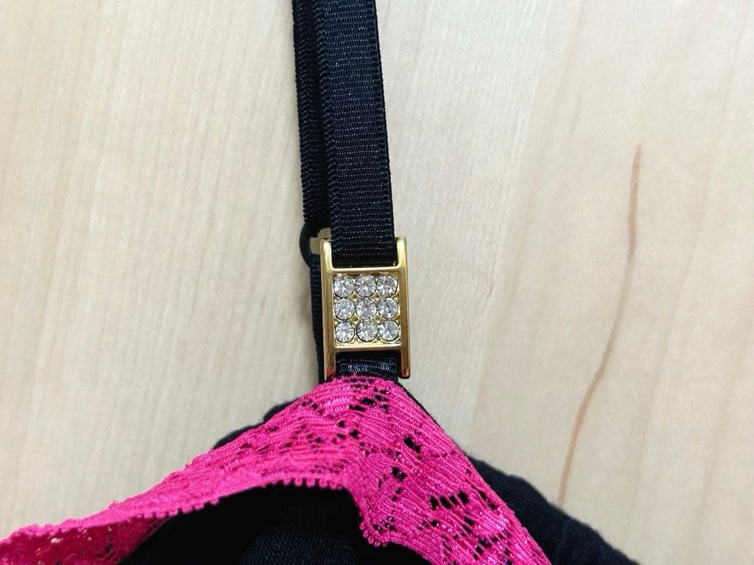 GOLDS♡胸元リボンデザイン♡肩紐ビジュー♡ボウタイドレープ♡キャミトップス黒