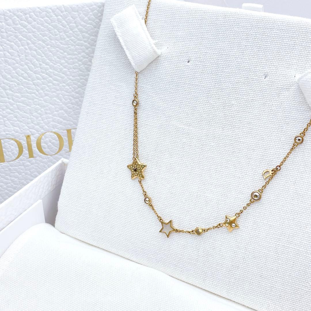 Christian Dior ネックレス　スター　ストーン　ゴールド　petit