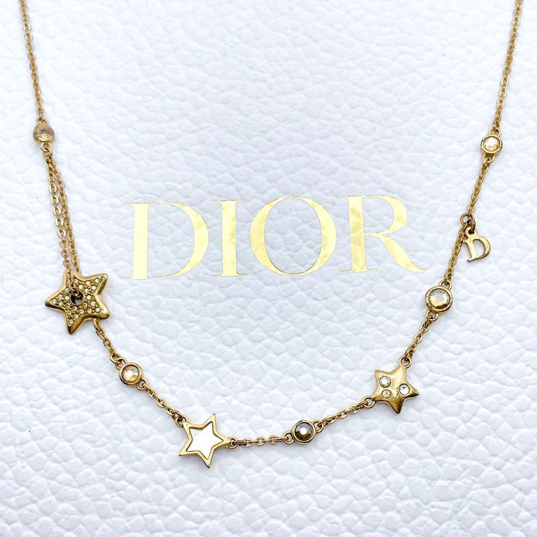 Christian Dior ネックレス　スター　ストーン　ゴールド　petit