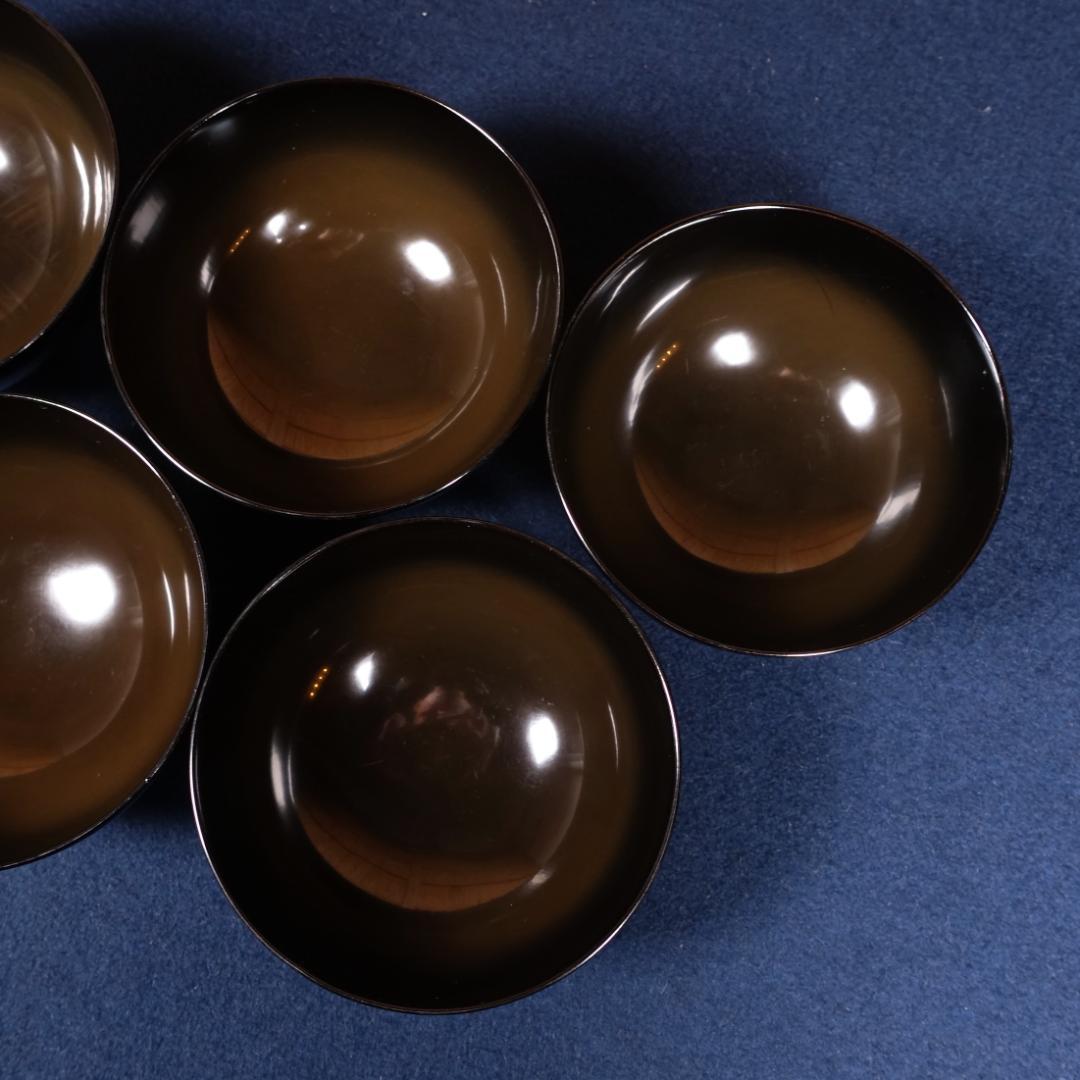 魯山人好の逸品 輪島塗日月椀 5客