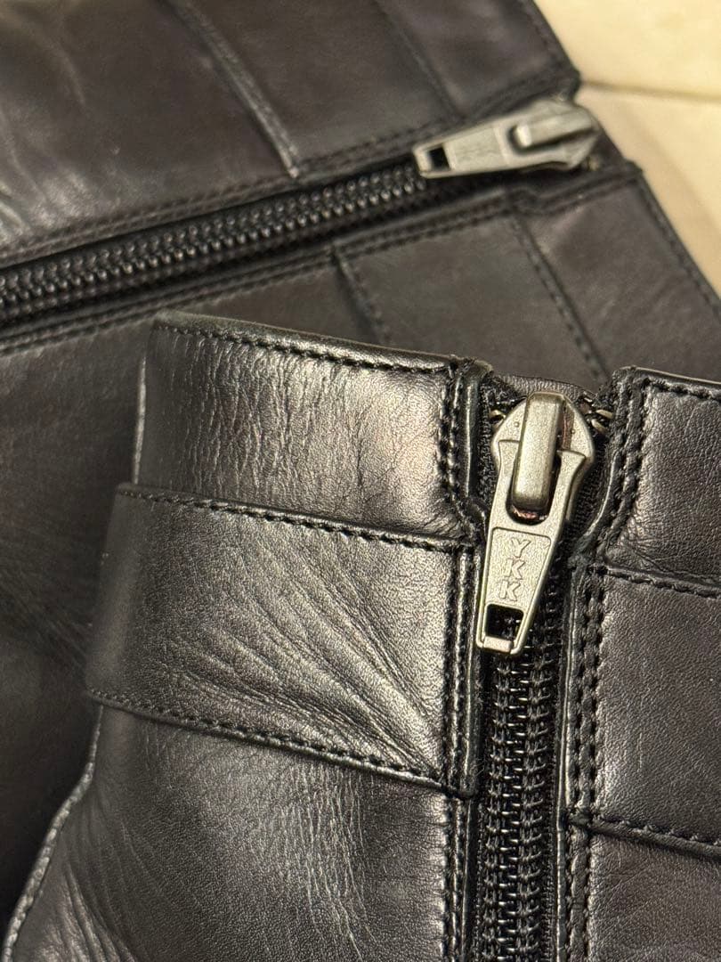 27cm GUCCI グッチ ブラックレザーブーツ メンズ イタリア製