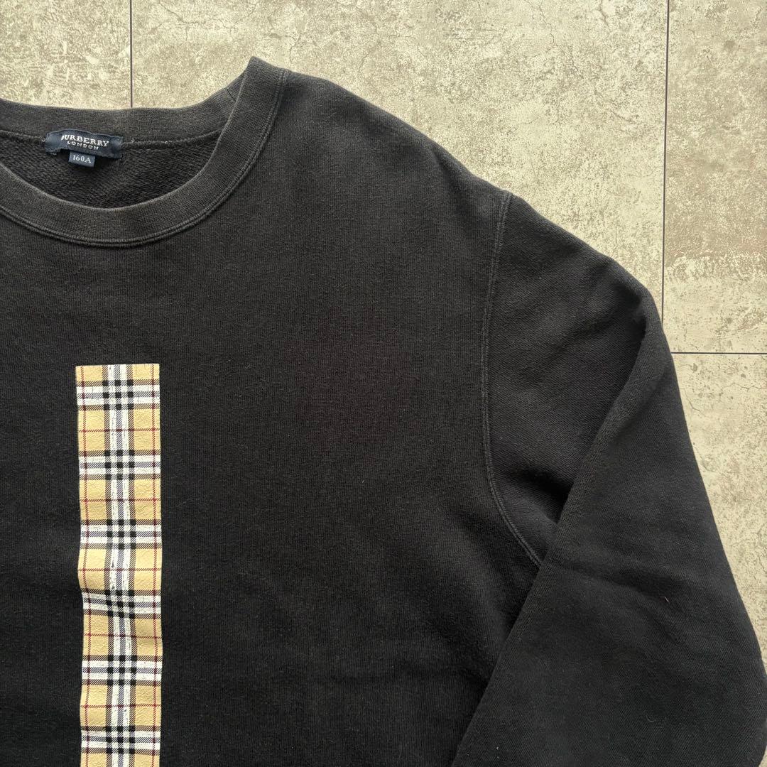 Burberry London 長袖　トレーナー　ノバチェック　ブラック
