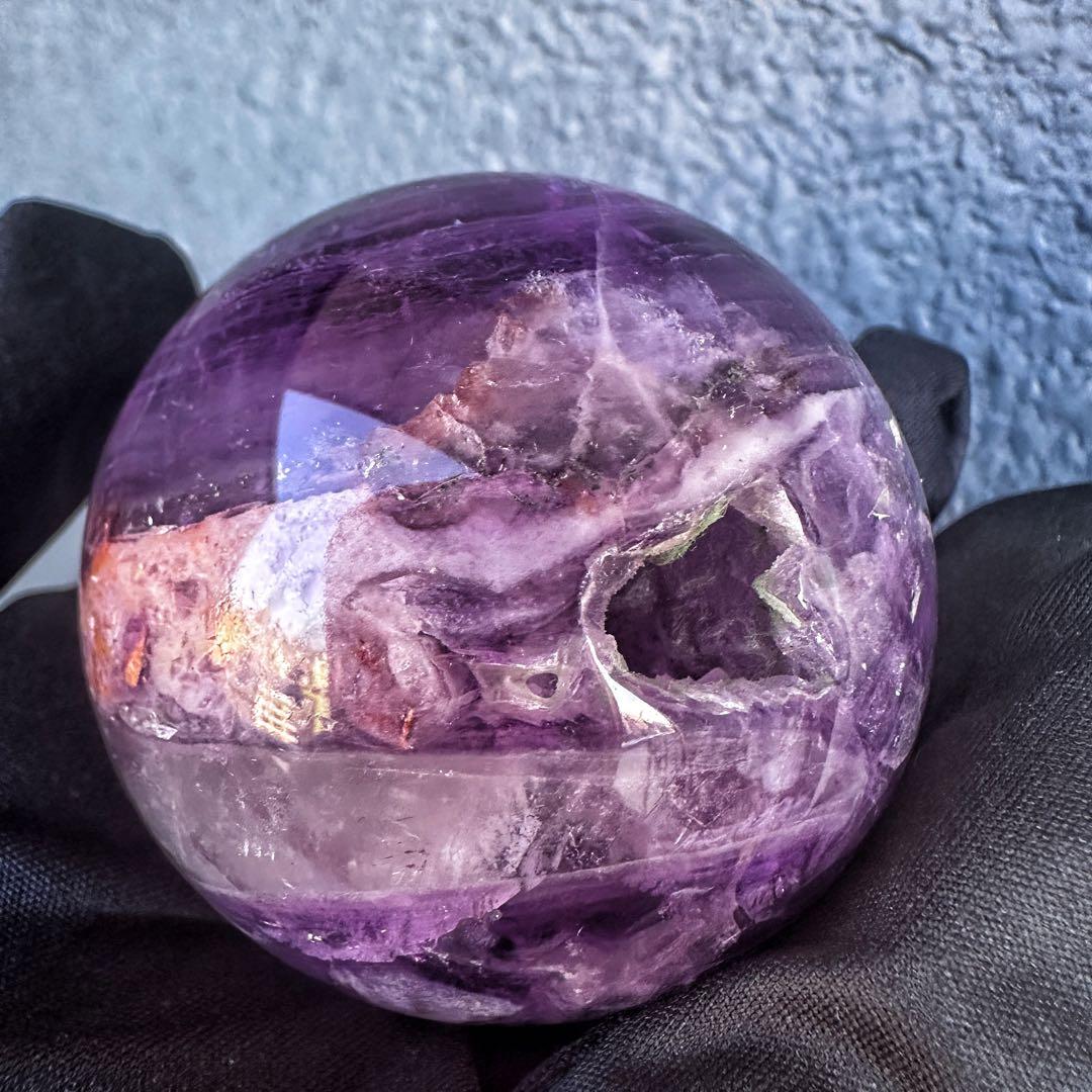 爆レア❗️レインボー☆フローライト 丸玉☆癒しパワーパワーストーン天然石A1153