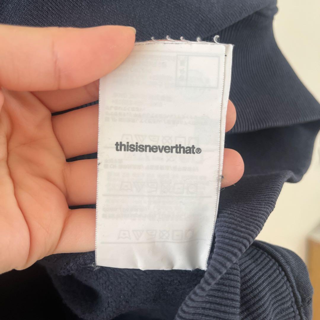 thisisneverthat® ネイビー スウェット S ネバザ
