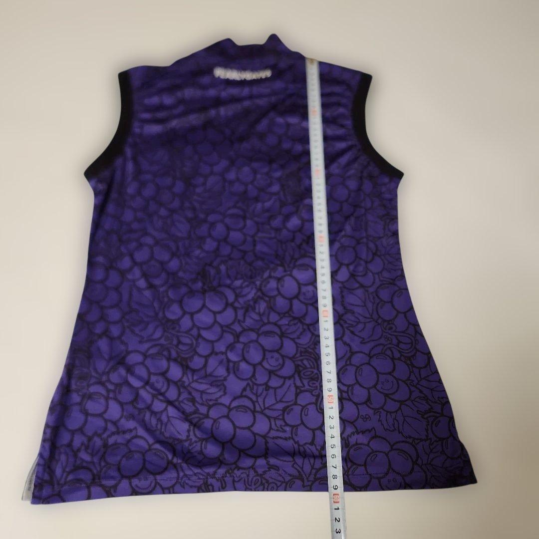 パーリーゲイツのRG ブドウ柄 紫色 シャツとフリルスカート