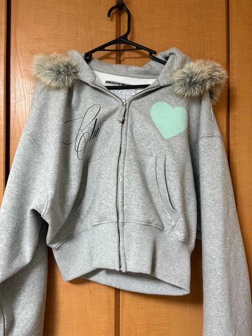 SCULPTOR ファーパーカー グレー