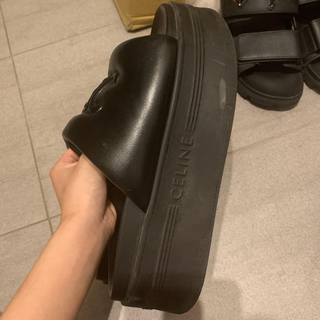 CELINE ブロックスライド トリオンフ / ラムスキン