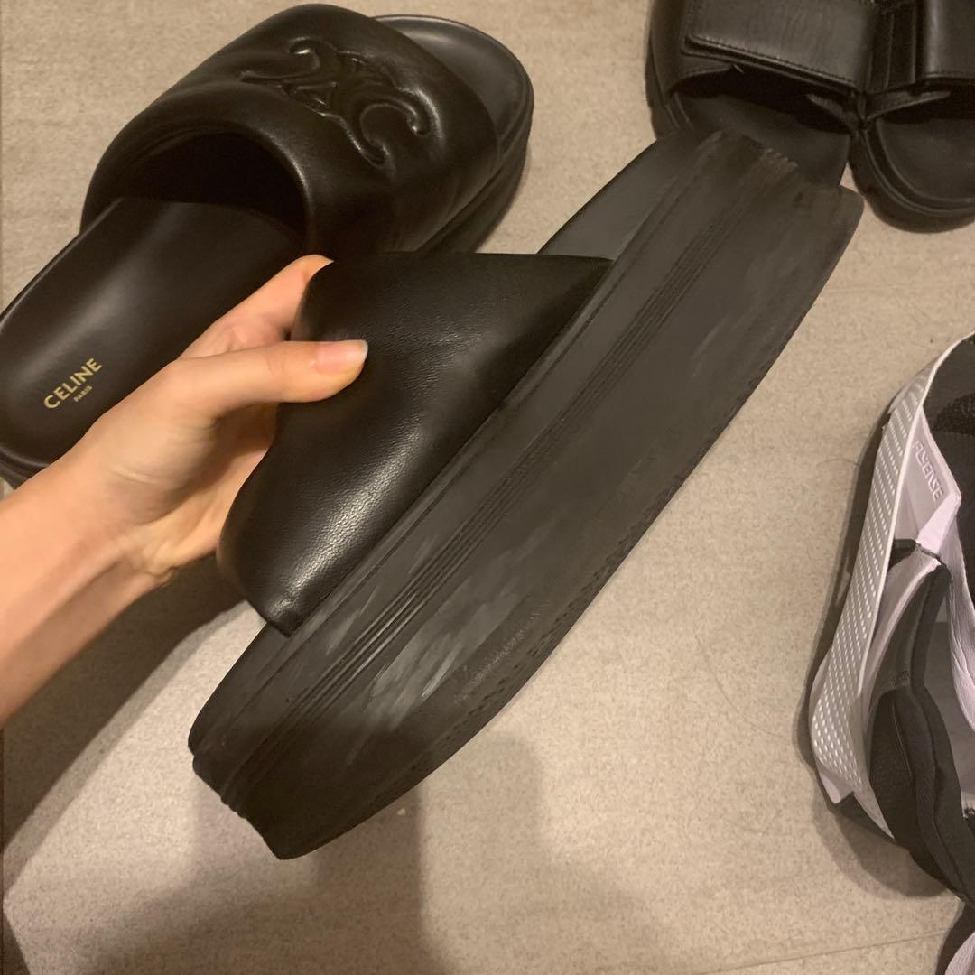 CELINE ブロックスライド トリオンフ / ラムスキン