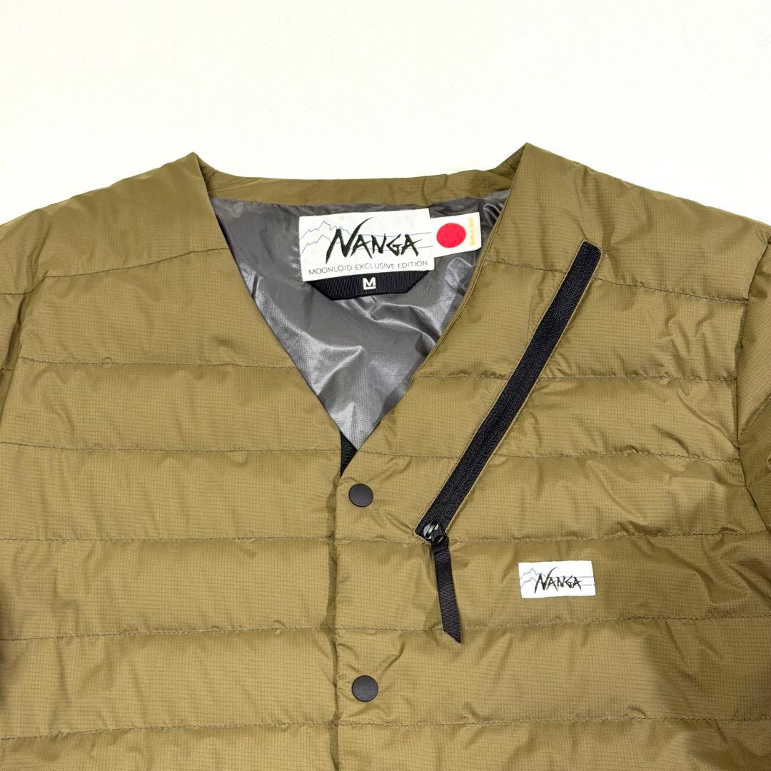 ナンガ ムーンロイド ホワイトレーベル ダウンカーディガン ベージュ XL