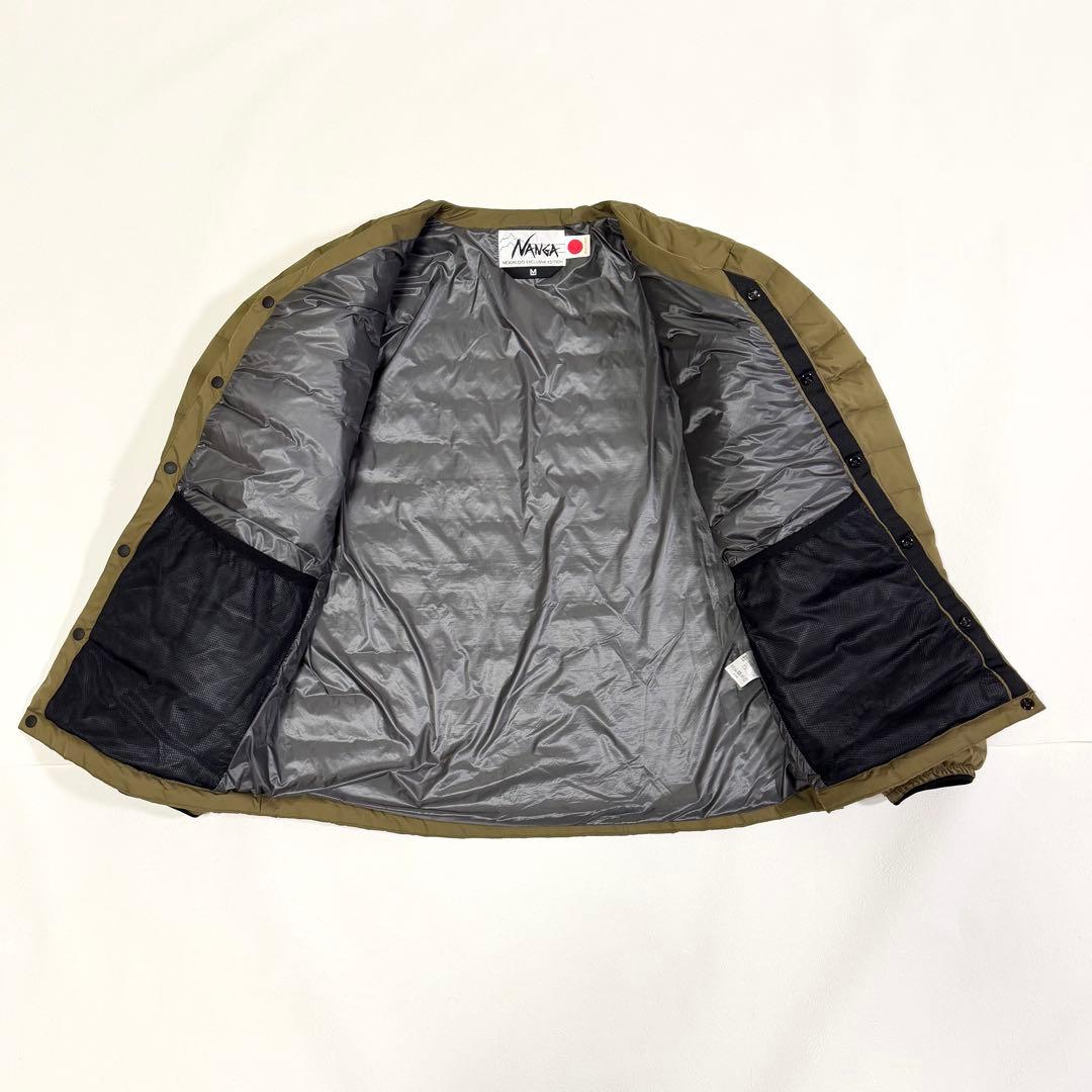 ナンガ ムーンロイド ホワイトレーベル ダウンカーディガン ベージュ XL