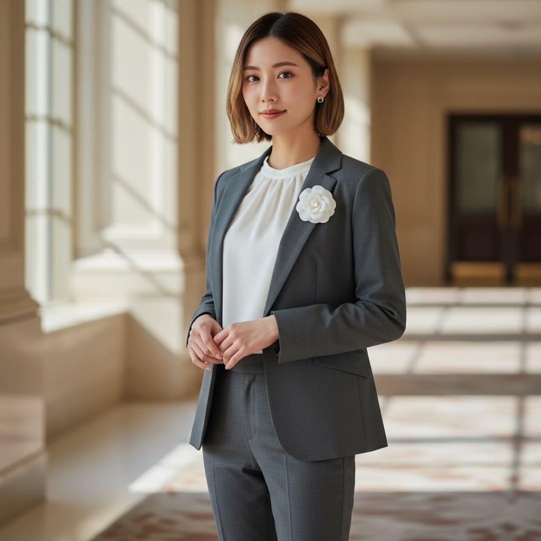 CHANEL シャネル　箱付　カメリア　コサージュブローチ　フォーマル　白