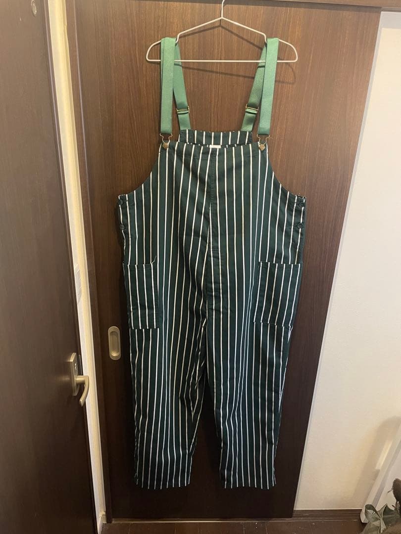 【２着セット】Cookman オーバーオール XL　ブラック＆グリーン