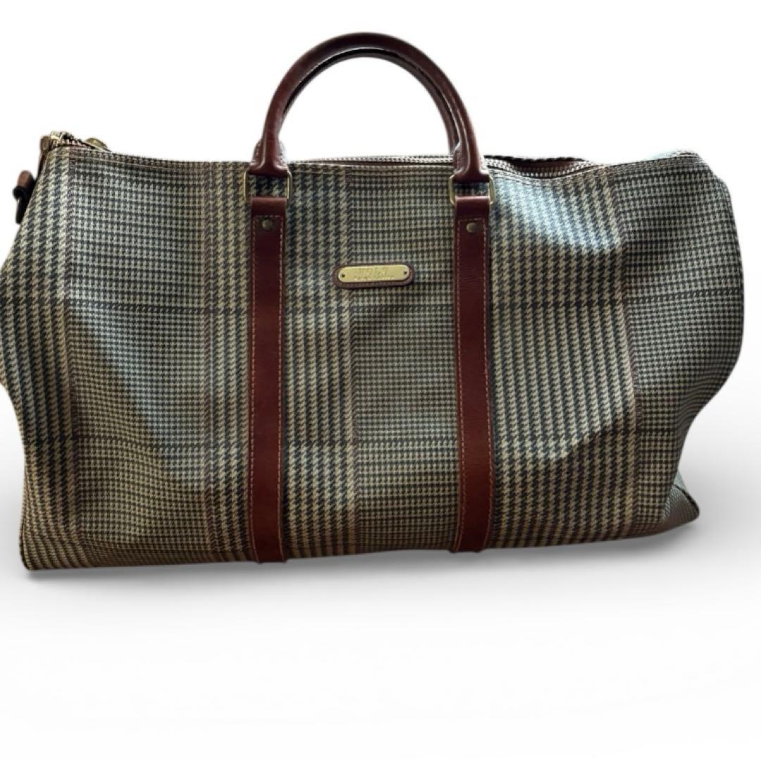 と*ん様 USA製 ポロラルフローレン ボストンバッグ 千鳥格子柄